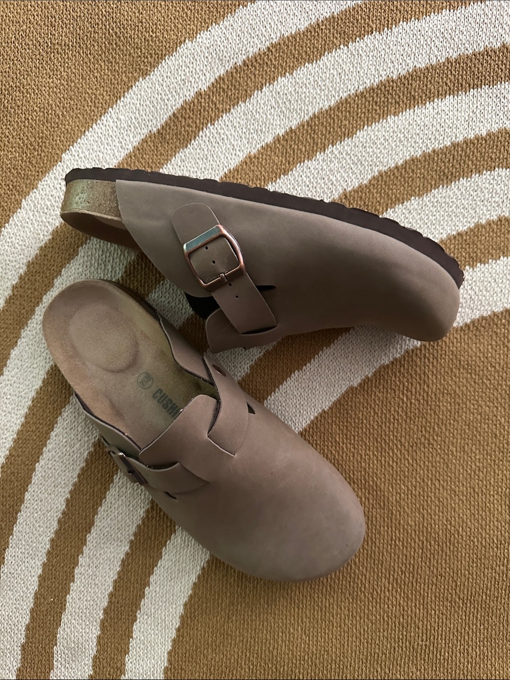 Cushionaire Slip-On Clog in Taupe Brown